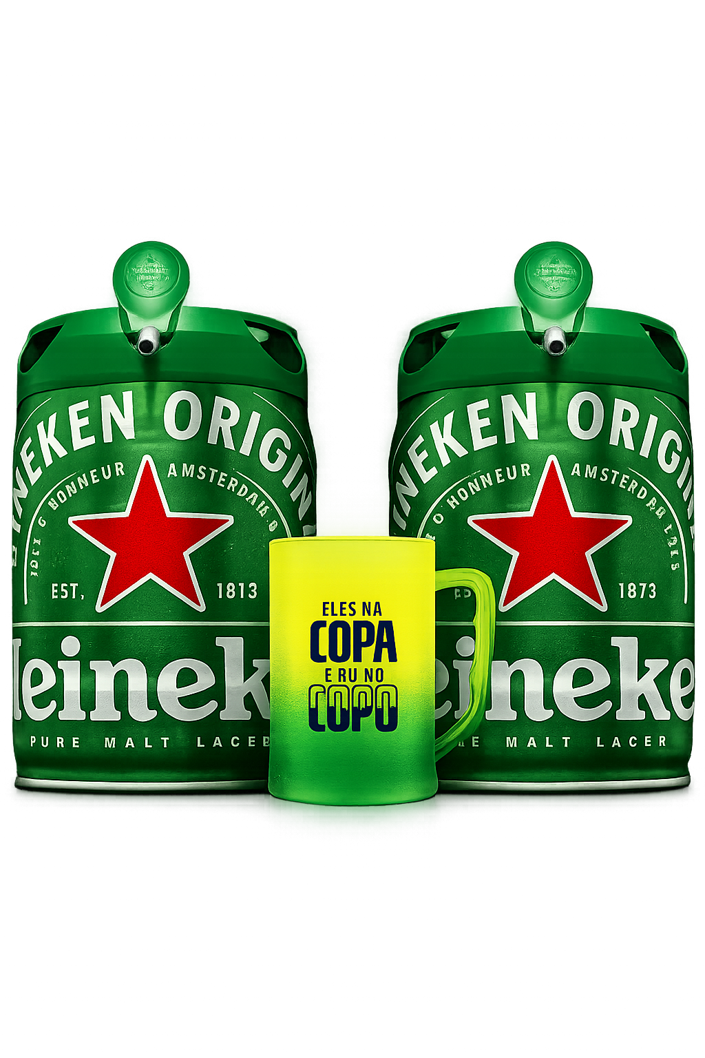 Combo Copa: 2 Barris Heineken 5L + Caneca Exclusiva Rumo ao Hexa 2026
